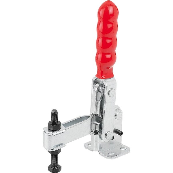 Toggle Clamp Vertical Std, Horizontal Foot F2=2600, Adjustable Clamping Spind M08X60, Steel Electro